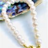 White Pearl Bracelet - 925 Sterling Silver gold plated