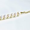 White Pearl Bracelet - 925 Sterling Silver gold plated