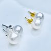 Off White Earrings - 925 Sterling Silver Rhodium