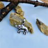 Solid 925 Sterling Silver elephant pendant for animal lovers