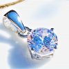 925 Sterling Silver Natural White Zircon pendant