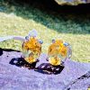 925 sterling silver Citrine Earrings.